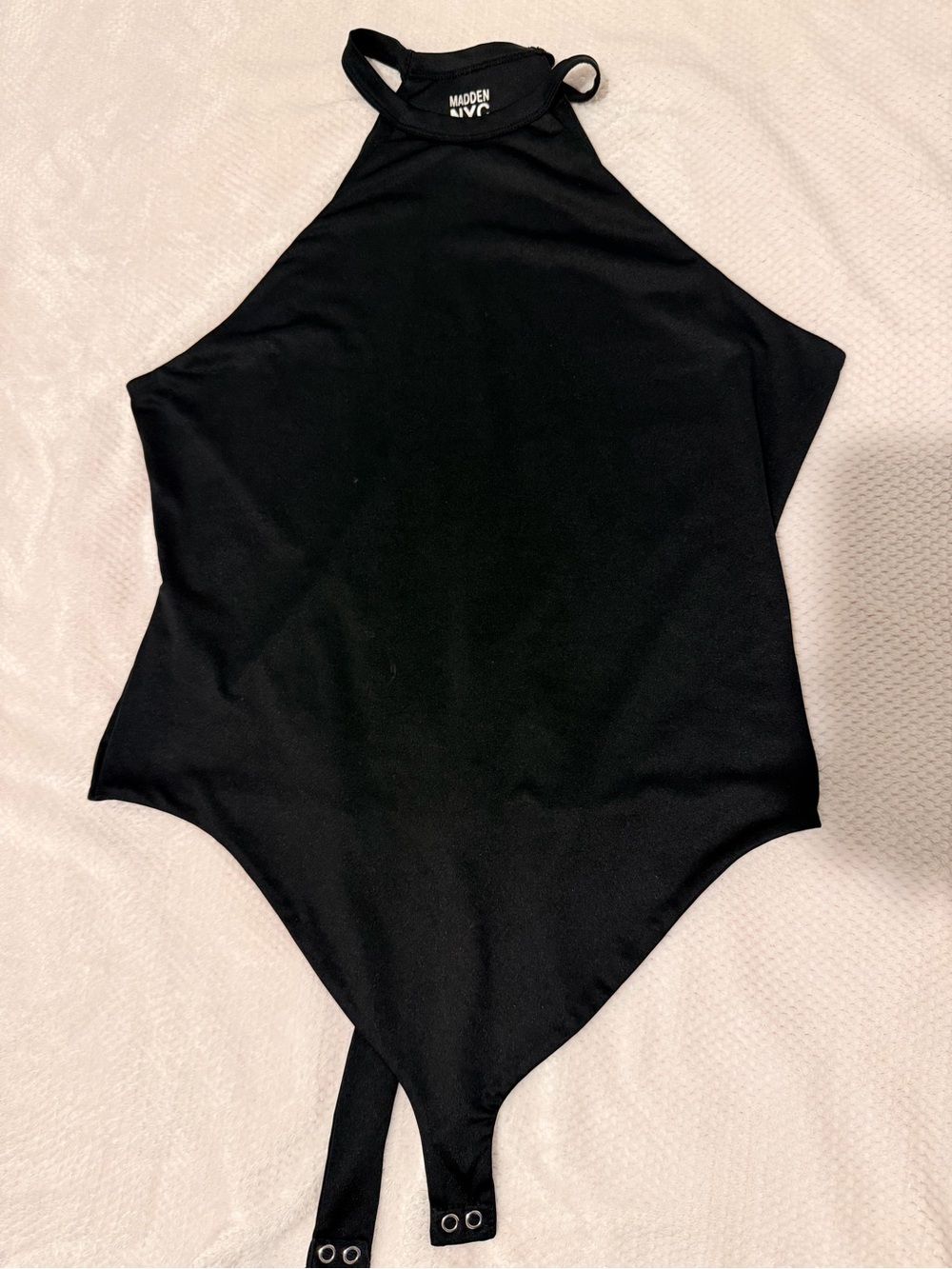 Madden NYC Black Halter Bodysuit